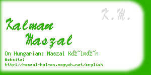 kalman maszal business card